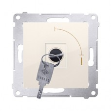 Вимикач з ключем на два положення Simon Premium Крем (DW1K.01/41)